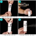 thumbnail image 4 of 2 Pieces Nano Facial Mister Portable Mini Face Mist Steamer Handy Mist Sprayer with Mirror Design Moisturizing and Hydrating for Eyelash Extension (White), 4 of 5