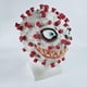 thumbnail image 2 of Creepy Scary Halloween Ncov-19 Mask, Virus Mask Novelty Halloween Costume Latex Head Party Decoration Mask, Halloween horror anti-epidemic propaganda, 2 of 5