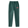 thumbnail image 3 of Fengqque Plus Size Pants for Men, Casual Drawstring Elastic Waist Straight Leg Solid Color Loose Fit Sweatpants with Pockets Green-A XL(XL), 3 of 3