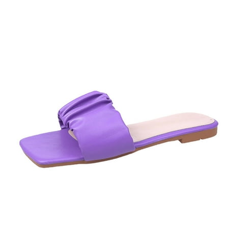 

Womens Leather Sandals Open-toed Slippers One-way Sandals Summer Open Toe Slide Sandals Comfortable Flats Flip-Flops Sandal Casual Platforms Wedge Sandals Boho Dressy Heeled Sandals A6614
