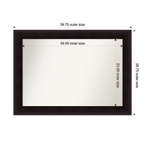 Amanti Art Custom Wall and Bathroom Mirror (28.75 x 39.75 in.), Portico Espresso Frame