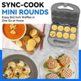 thumbnail image 7 of Mailand 8 x 2'' Mini Waffle Maker Machine, Waffle Iron, Non Stick Surface, Brush & Recipe Included, Black, 7 of 7