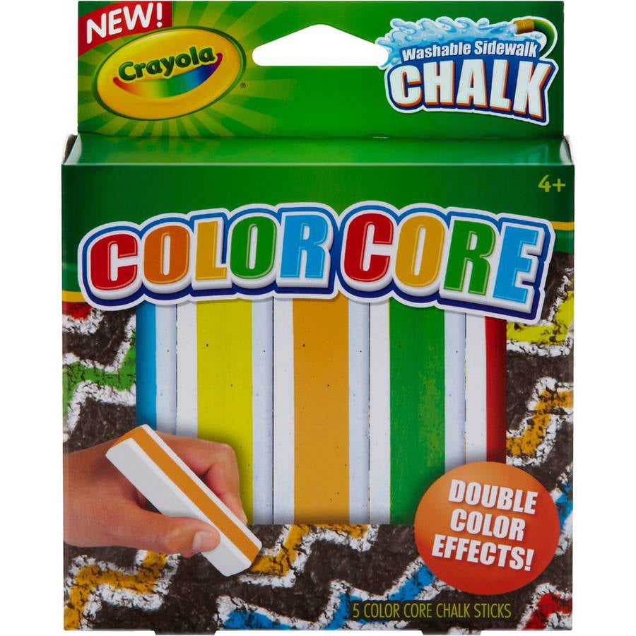 Crayola Color Core Washable Sidewalk Chalk, Assorted Colors Walmart
