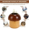 thumbnail image 5 of Multibey Mushroom Magnetic Paperclip Holders for Desk, Wooden Paper Clips Holders Dispenser with 100pcs 1.1in Paperclips, Desk Accessories Supplies for Home,Office, 5 of 8