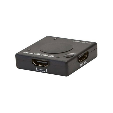 Monoprice Blackbird - 3x1 HDMI 1.4 Switch | Mini, HDCP 1.4, 1080P@60hz, FCC and CE