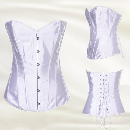 

Intimates Women s Satin Corset Cutting Push-up Belt Waist Trainer Burner Lingerie