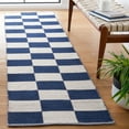 thumbnail image 2 of SAFAVIEH Montauk Tanja Checkered Cotton Area Rug, Navy/Ivory, 5' x 8', 2 of 6