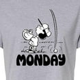 thumbnail image 3 of Peanuts - Lucy Monday - Juniors Cropped Cotton Blend T-Shirt, 3 of 6