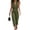 Green, variant on Women's Sleeveless Collared Zip Front Cargo Jumpsuit Tapered Leg Casual Workwear Outfit