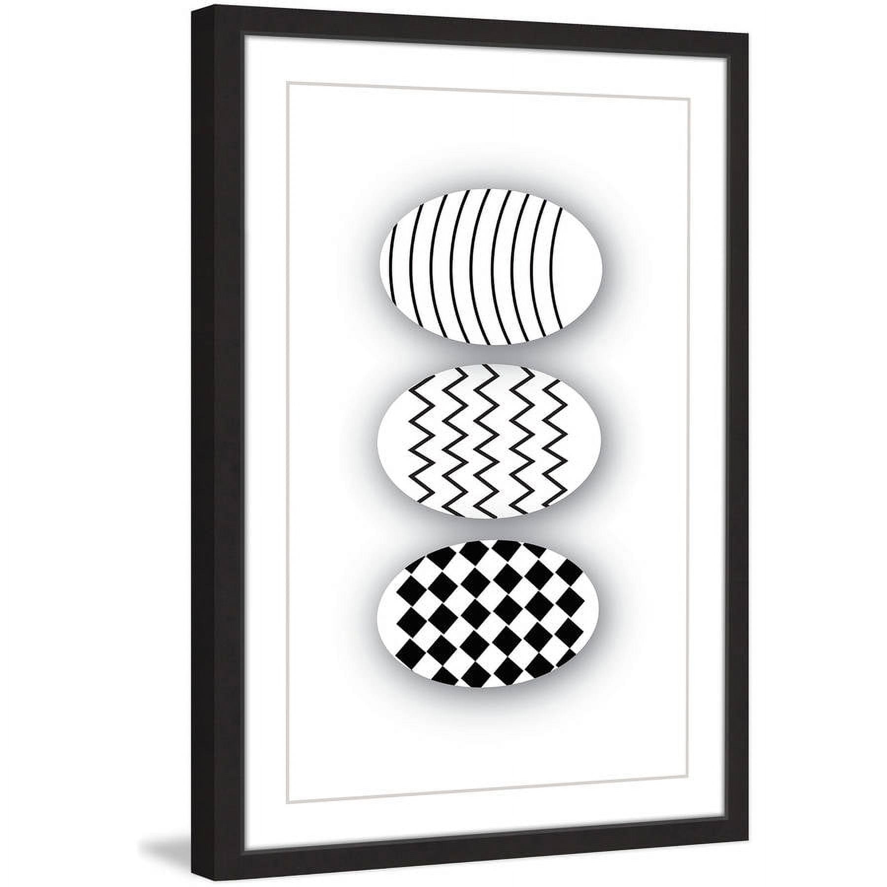 Marmont Hill "Patterned Eggs" by Katarina Snygg Framed Painting Print