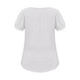 thumbnail image 6 of Uaswgudfs Women's Summer Resort Tunic Blouse - Crew Neck Short Sleeve with Banded Hem Relaxed Fit Casual Shirt, 6 of 7