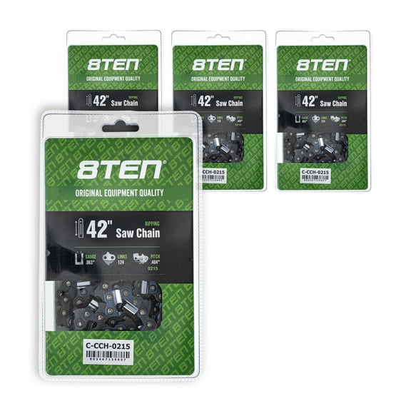 Ripping Chainsaw Chain 42 inch .063 .404 124DL for Husqvarna 501843124 4 Pack 810-CCC2437H