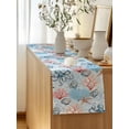 thumbnail image 5 of Table Runner 70 Inches Long for Kitchen Dining, Blue Ocean Dresser Scarf Farmhouse, Dining Table Decorations for Wedding/Parties, Summer Coastal Beach Nautical Octopus Corals 13 x 70 In, 5 of 8