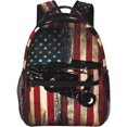 thumbnail image 1 of Faith Over Fear Patriotic Christian Cross American Flag Laptop Backpacks Double Shoulder Laptop Pack Bag Daypack Back Pack Bags Rucksack Computer Bag with Side Pockets Front Zipper Pockets, 1 of 6