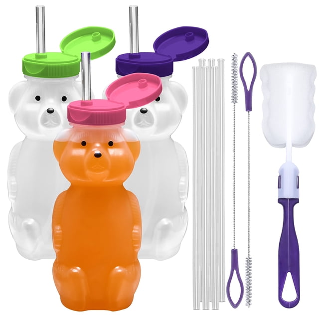 Beber Cup Special Supplies Honey Bear Straw, 240 ml, paquete de 3