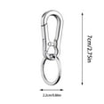 thumbnail image 3 of Heavy Duty Titanium Carabiner Keychain Clip Quick Release Key Holder with Bottle Opener Minimalist Key Ring for Outdoor Camping Backpack Belt Hook Anti Lost Key Organizer, 3 of 9