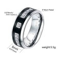 thumbnail image 3 of Ringheart Couple Rings Matching Ring Black 1CT CZ White Gold Plated Women Wedding Ring Sets for Him and Her Rings, 3 of 7
