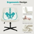 thumbnail image 3 of Simenmax Home Office Desk Chair, Mid-Century Inspired Adjustable Swivel Comfy Upholstered,Beige, 3 of 8