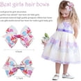 thumbnail image 2 of 24PCS 4.5Inch Bows for Girls Boutique Grosgrain Ribbon Rainbow Hair Bow Alligator Hair Clips Pigtail Bows Unicorn Hair Clips for Baby Girls Toddler Kids Children Teens in Pairs, 2 of 7