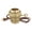 Brown Cord, On/Off Socket, variant on B&P Lamp® Solid Brass Electrified Burner Designed to Fit Aladdin® Brand Lamps, Clear Gold Cord On-Off Switch
