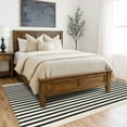 thumbnail image 6 of iOhouze Outdoor Rugs 5x8 ft Black and Beige Striped Rug Washable Area Rug Indoor Outdoor Rug Cotton Outdoor Patio Rugs Farmhouse Rugs for Garden Paio, 6 of 6