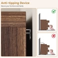 thumbnail image 3 of ASTUVIA 4 Drawers Dresser for Bedroom, 40" Tall Chest of Drawers with Curved Profile Design, Mid Century Fluted Storage Dressers Organizer,Brown, 3 of 9