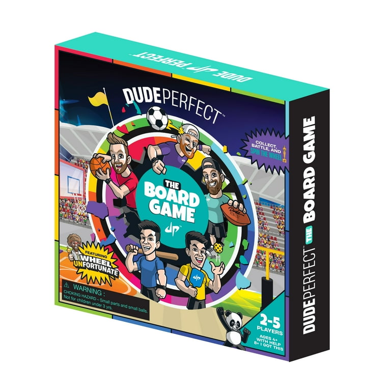 Dude Perfect DPF03004 The Board Game: Skills & Action Game, for All Ages, 5 Player Game