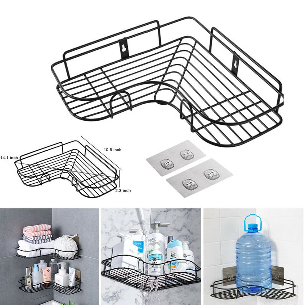 SNNROO Bathroom Corner Shelf,Adjustable Metal Corner Bathroom Shelf, No