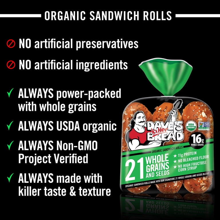 Dave's Killer Bread 21 Whole Grains and Seeds Organic Sandwich
