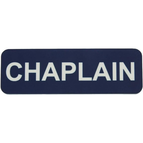 Professional 1 x 3 Inch Chaplain Name Badge - Large, Easy to Read Design with Magnetic Clasp