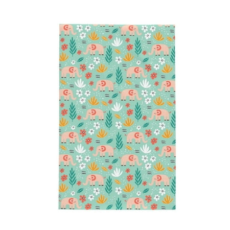 

Matuu Elephant and Flowers for Waffle Kitchen Towel Dish Towels Hand Towels for Kitchen 16 X 26 Inches