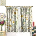 thumbnail image 3 of Wild Mushroom Curtains, Vintage Botanical Rustic Retro Wildflower Herbs Plants Green Mushroom Blackout Window Treatments for Living Room Kitchen Bedroom 84x84in, 3 of 6