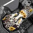 thumbnail image 3 of Renewold Stretch Fit ATV Seat Cover 25x10 Inch, ATV Decorative Accessories with Elastic Edge for Polaris Sportsman 450/570, Honda FourTrax, Kawasaki Brute Force, Cow Sunflower Leopard Print, 3 of 7