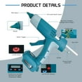 thumbnail image 5 of For Makita/Dewalt/Milwaukee/Bosch Ryobi 18V Li-ion Battery Cordless Hot Melt Glue Gun with 11mm Glue Sticks with Digital Display, 5 of 19