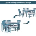 thumbnail image 4 of Royard Oaktree 6-piece Mid-Century Dining Table Set with 4 Upholstered Chairs and 1 Bench, 4 of 7