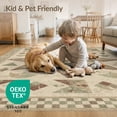 thumbnail image 4 of ODIKA 8'x10' Washable Area Rug Non-Shedding, Easy Care, Folk Vintage Lettering Distressed Farmhouse Border Primitive Flowing Dynamic for King Size Bedroom Under Bed, Master Suite, 4 of 7