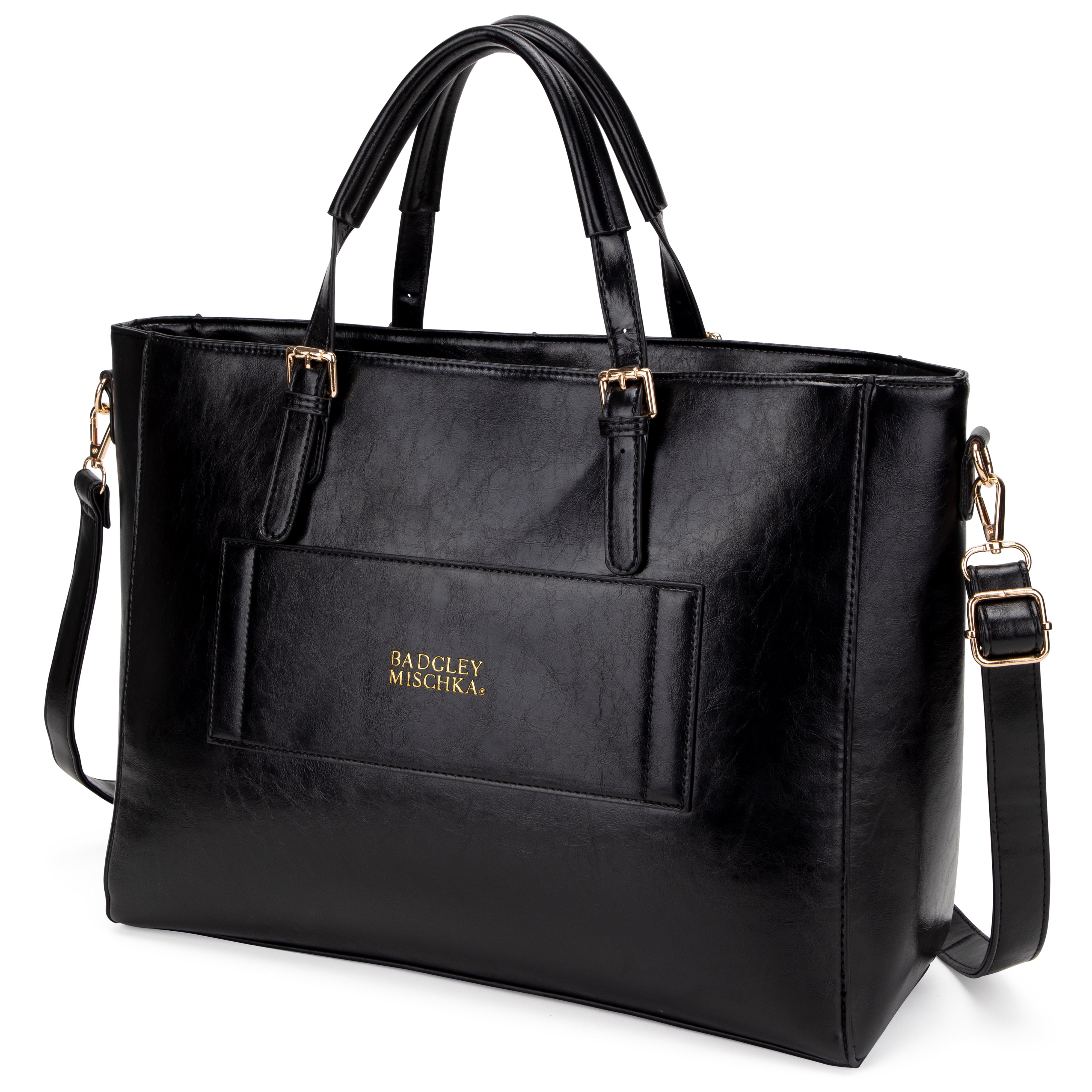 Badgley Mischka Women's Julia Tote Weekender Duffle Travel Bag (Black)