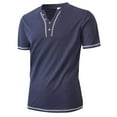 thumbnail image 1 of Camisa de manga corta de verano para hombre Muscle: camiseta deportiva informal de corte ajustado y cuello redondo, 1 of 7