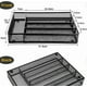 thumbnail image 2 of Cutlery Organiser, 5 Compartments Cutlery Tray, Black Steel Mesh Organiser for Kitchen Drawer, Anti-Slip Utensil Trays for Knife Fork Spoons (Metal Bl, 2 of 5