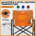 thumbnail image 4 of ABORON Oversized Directors Chair with Side Table, Heated Camping Chair Outdoor Portable Heating Folding Chair, Heavy Duty Camping Chair with Pocket for Lawn, Sports (Power Bank not Included), 4 of 7