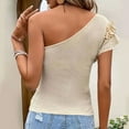 thumbnail image 3 of HaoXianJian Women's Ruffled One Shoulder Tank Top Sports Bra for Women Yoga Crop Tank Top Camisoles Going Out Tank Top Streetwear, 3 of 6