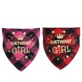 thumbnail image 1 of 2 triángulos de verano para mascotas (estilo cuadros de cumpleaños - niñas), collar para mascotas, bufanda de verano, bufanda babeante, collar para perros JM, 1 of 4