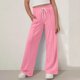 thumbnail image 2 of Odeerbi 4-15 Años de Niñas Pantalones de Sudadera de Pierna Ancha Pantalones Deportivos de Verano Pantalones de Cintura Elásticos Pantalones de Pierna Recta de Color Sólido, 2 of 7