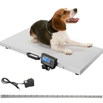 VEVOR 1100Lbs x 0.2Lbs Digital Livestock Scale Large Pet Vet Scale Stainless Steel Platform Electronic Postal Shipping Scale Heavy Duty Large Dog Hog Sheep Goat Pig Sheep Scale