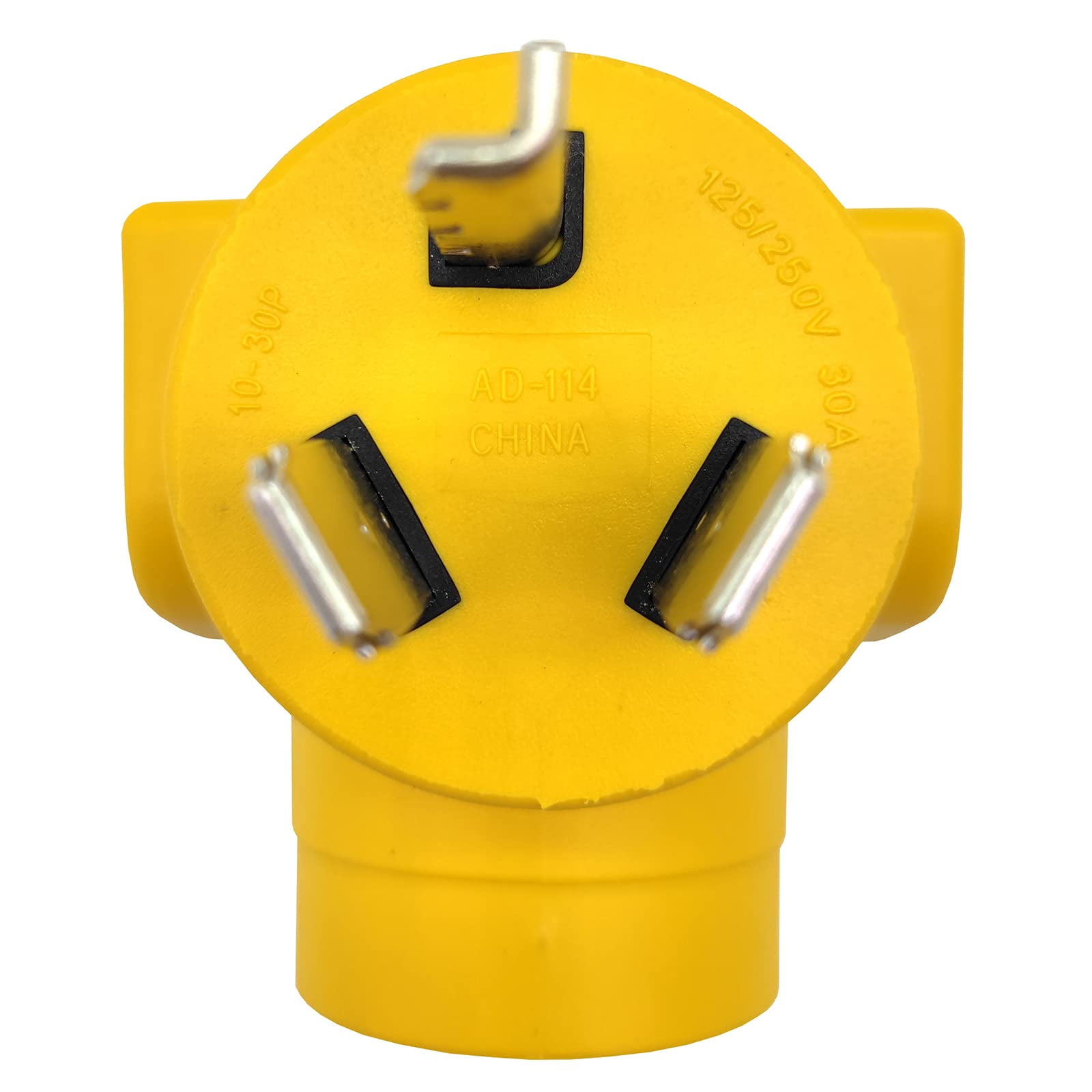Parkworld 62985 Dryer 3 Prong Adapter NEMA 10-30P to L6-30R One Piece Compact Adapter, Output 30amp 250volt