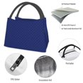 thumbnail image 4 of Easygdp Navy Blue Bolsa de Almuerzo Insulada Reutilizable, Bolsa de Mano y Bandolera para Oficina, Trabajo, Viajes, 4 of 6
