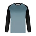 thumbnail image 2 of Tauxra Men Long Sleeve Shirt, Casual Solid Color Pullover Top for Daily Wear, Soft Polyester Fabric with Comfortable for All Day, 2 of 5