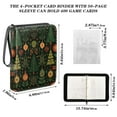 thumbnail image 3 of Game Card Storage Bag Collectible Trading Card Albums The 4-Pocket Card Binder With 50-Page Sleeve Can Hold 400 Game Cards Green Christmas Trees, 3 of 6