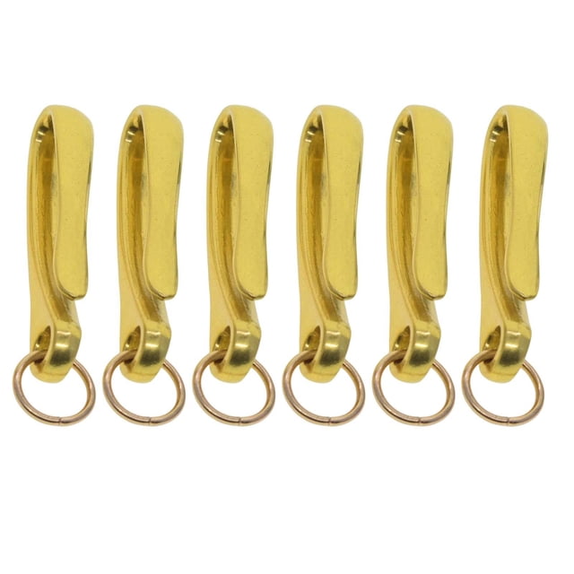 6 llaveros creativos Hugo con forma de anzuelo Clip Dorado