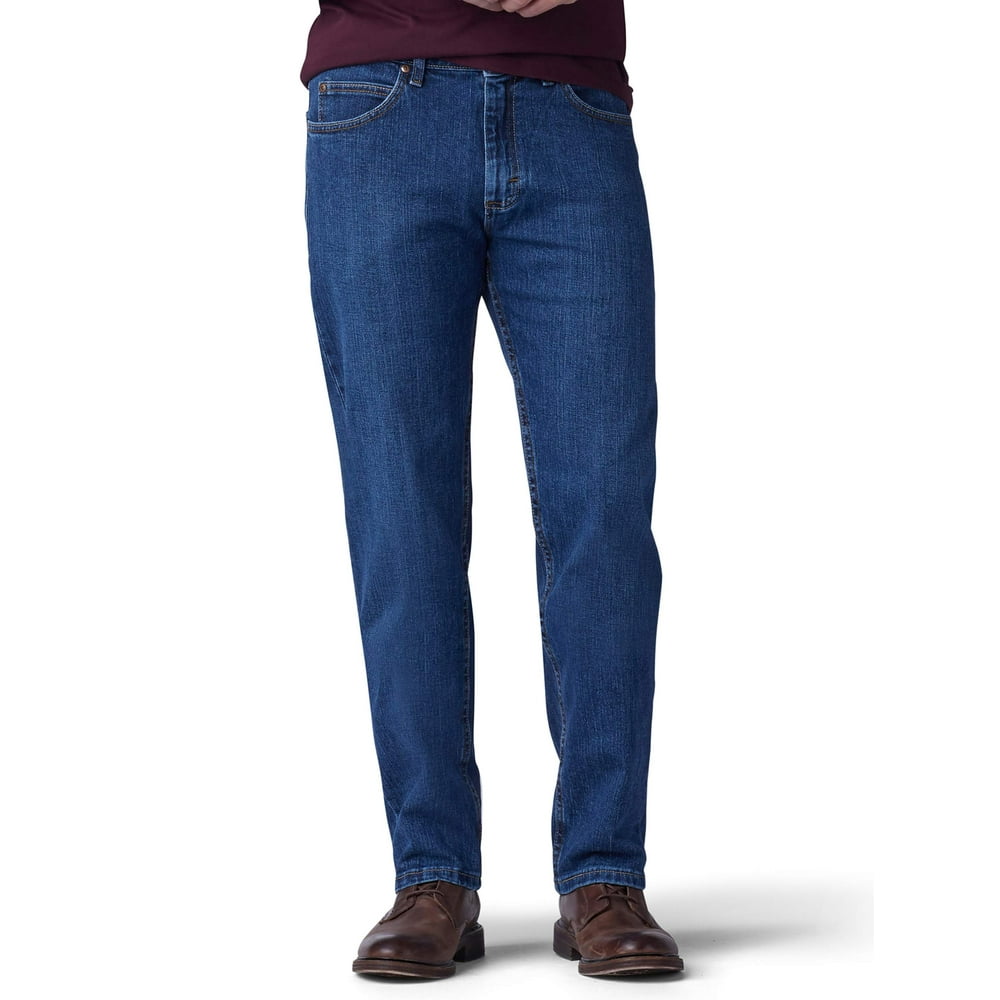 Lee - Lee Men's Regular Fit Straight Leg Stretch Jeans - Walmart.com ...